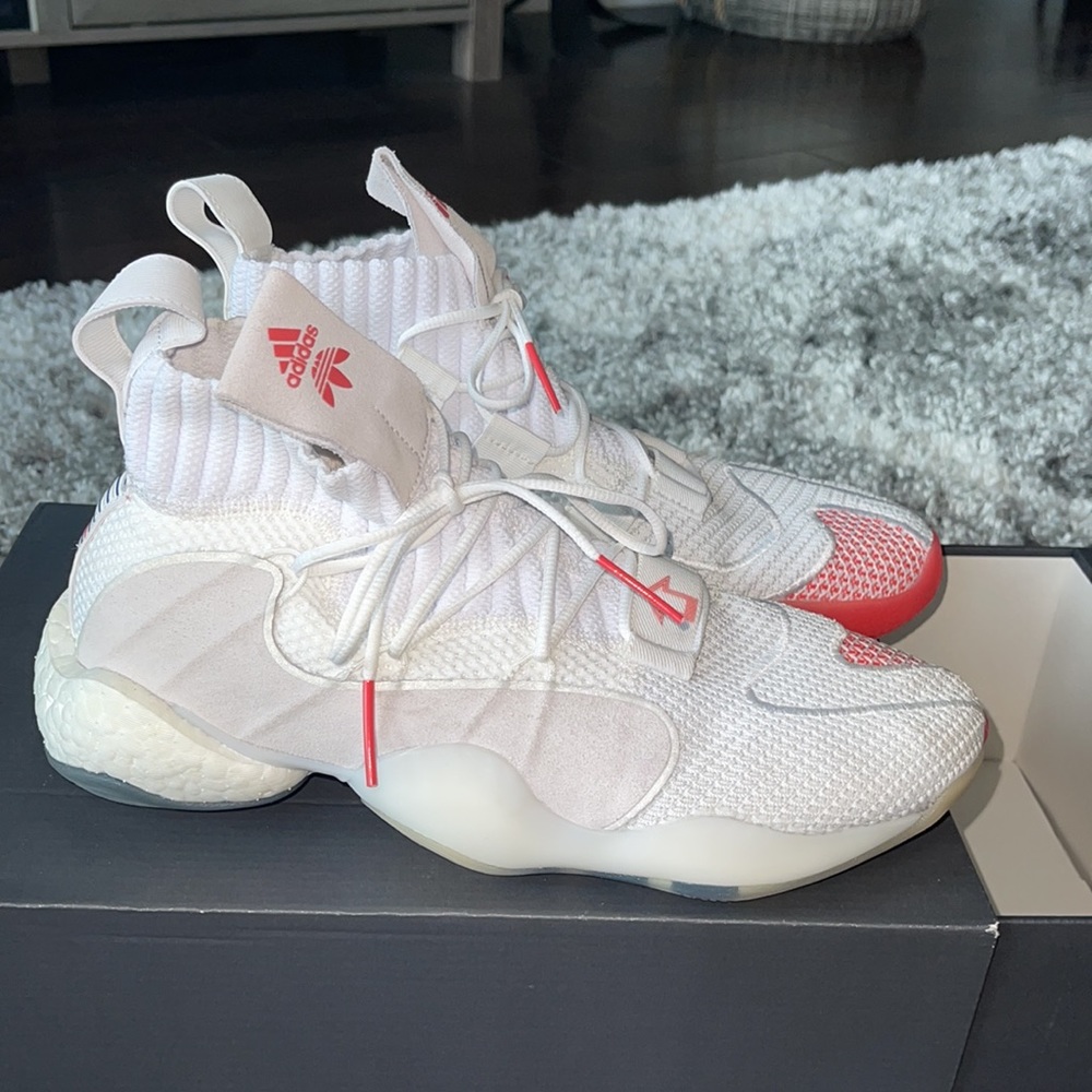 Adidas crazy BYW X Primeknit Suede White -9
